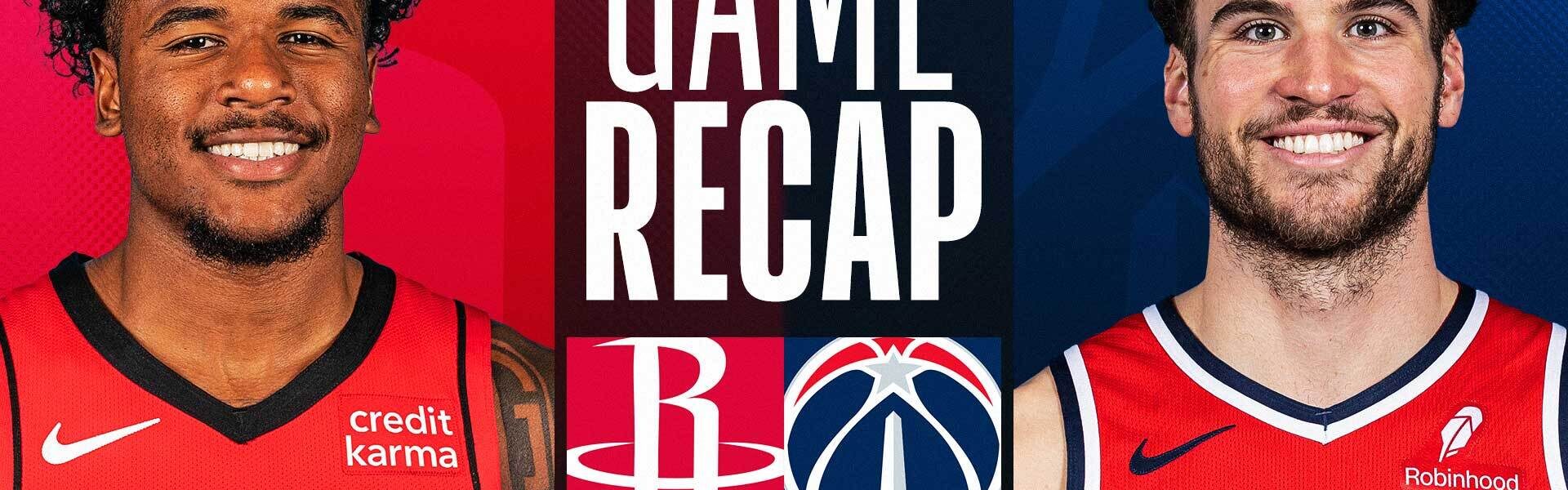 Washington wizards vs houston rockets match player stats